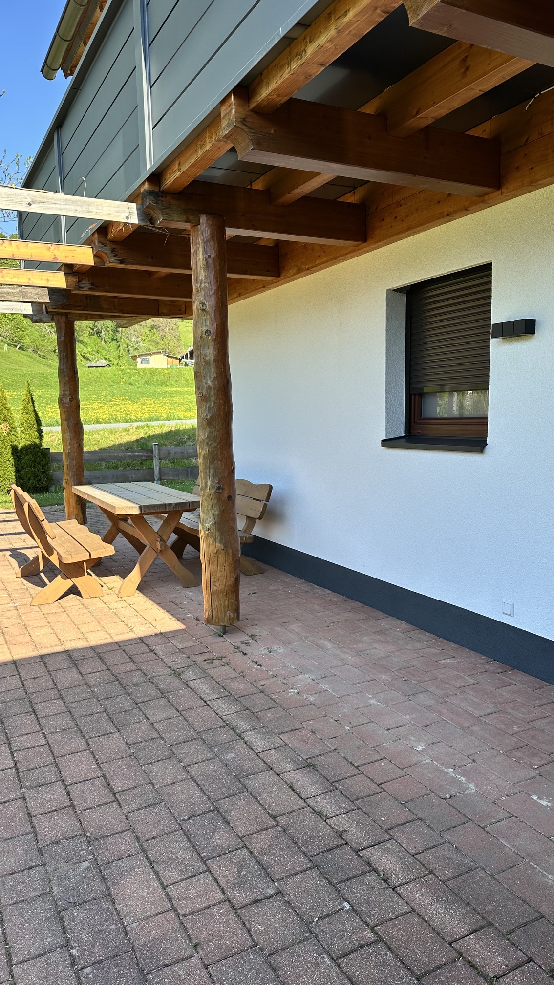 Chalet in de zomer foto