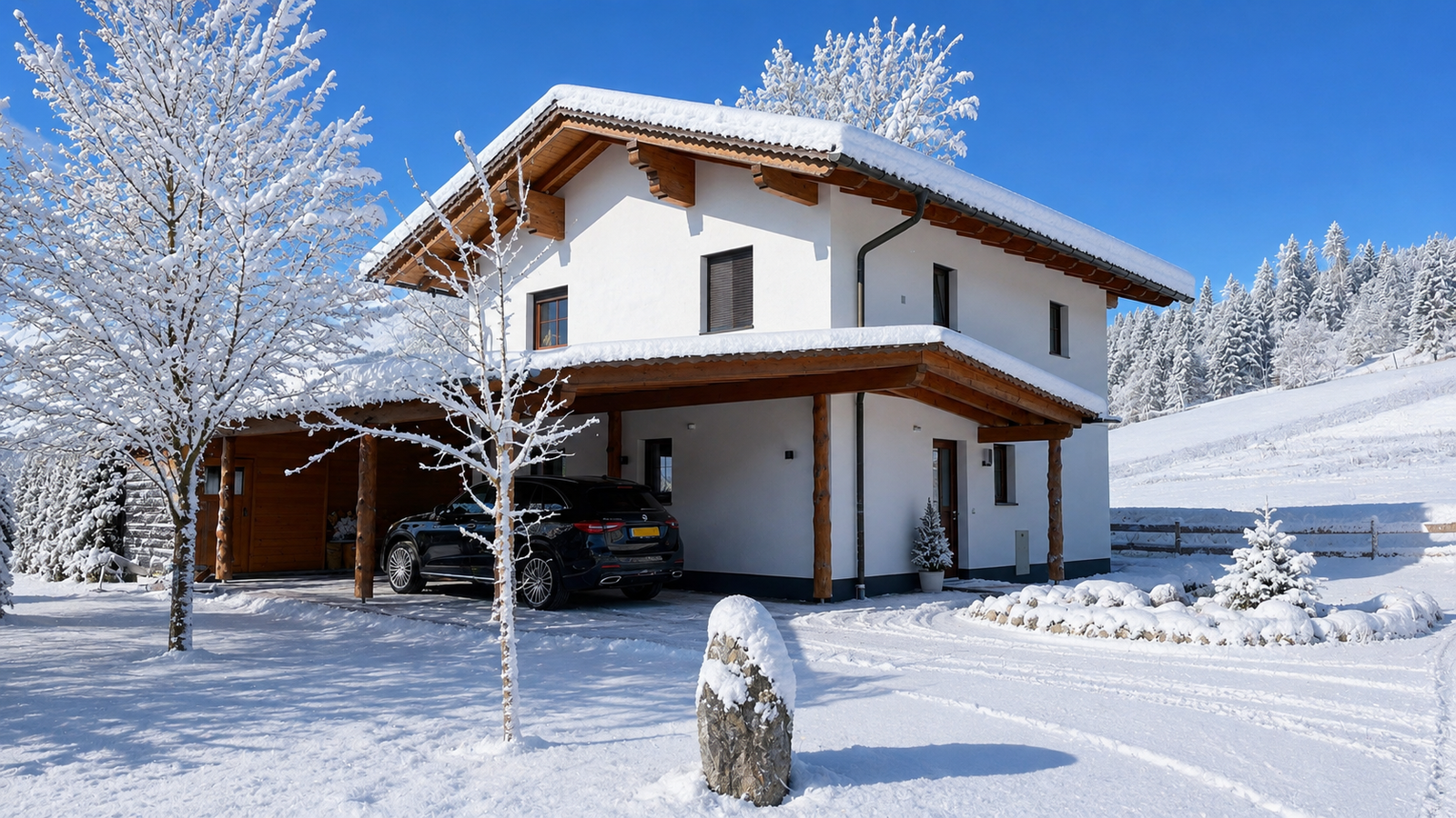 Winterwandelen in de Alpen foto