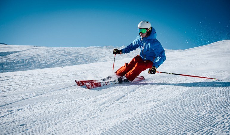 Brede skifoto van Vorhegg